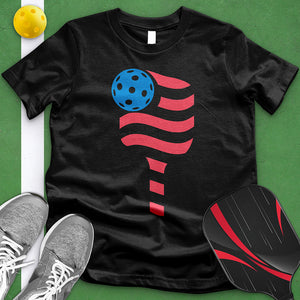 American Flag Pickleball Tee