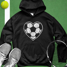Load image into Gallery viewer, Heart Soccer Ball Hoodie

