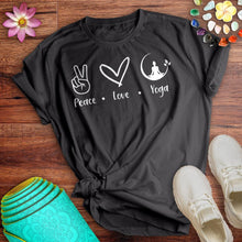 Load image into Gallery viewer, Peace Love Yoga Tee
