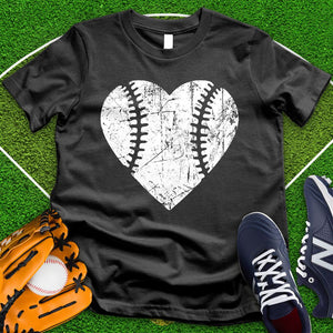 Softball Faded Heart Tee