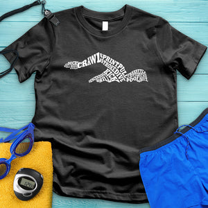 Swimmer Typography Tee