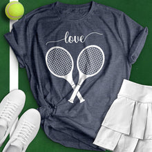 Load image into Gallery viewer, Cursive Love Crossed Tennis Tee
