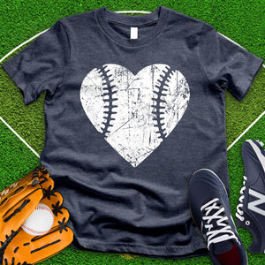 Softball Faded Heart Tee