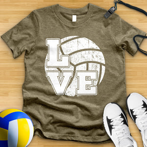 Love Volleyball Squared Tee