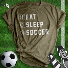 Load image into Gallery viewer, Eat Sleep Soccer Tee

