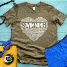 Load image into Gallery viewer, Swim Heart Typography Tee
