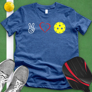 Peace Heart Pickleball Tee