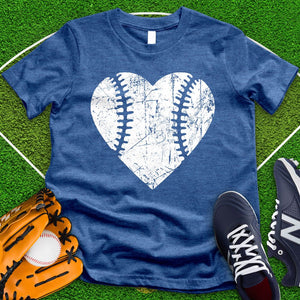 Softball Faded Heart Tee