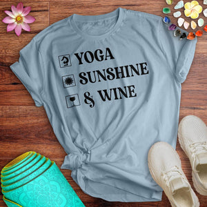 Yoga Sunshine Wine Tee