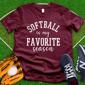 Softball Is My Favorite Season Tee