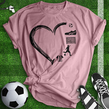 Load image into Gallery viewer, Soccer Player Heart Tee
