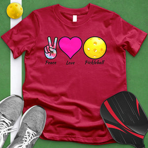 Peace Love Pickle Ball Tie Dye Tee