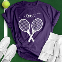 Load image into Gallery viewer, Cursive Love Crossed Tennis Tee
