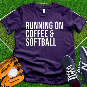 Running On Coffee And Softball Tee