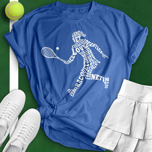 Tennis Player Typography Tee