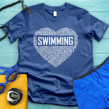 Load image into Gallery viewer, Swim Heart Typography Tee

