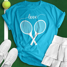Load image into Gallery viewer, Cursive Love Crossed Tennis Tee
