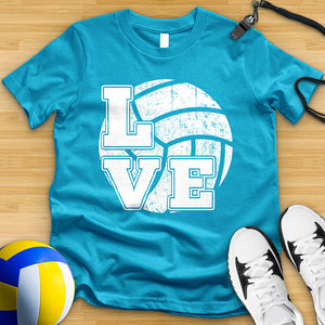 Love Volleyball Squared Tee