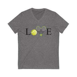 Love Tennis Crossed Racket V-Neck